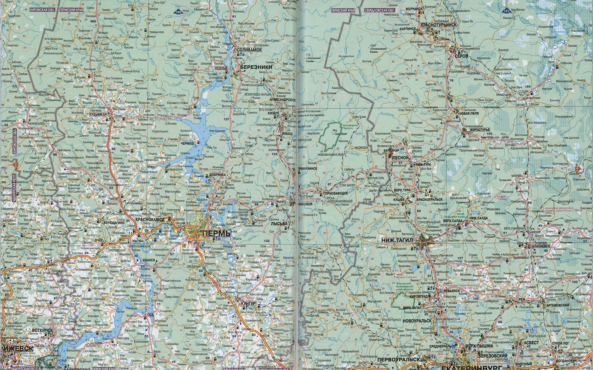 Карта Пермского края