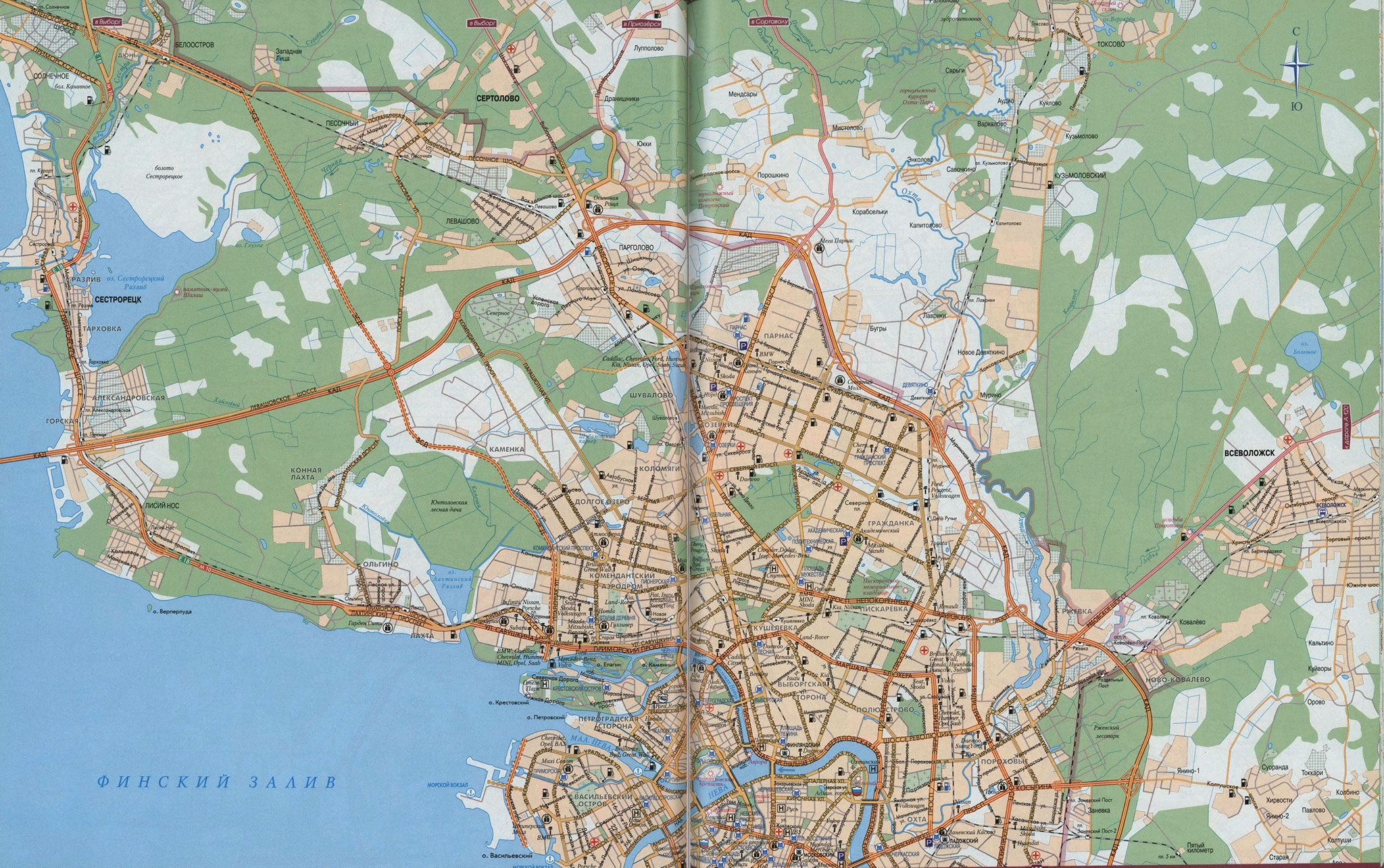 Санкт-Петербург карта дорог