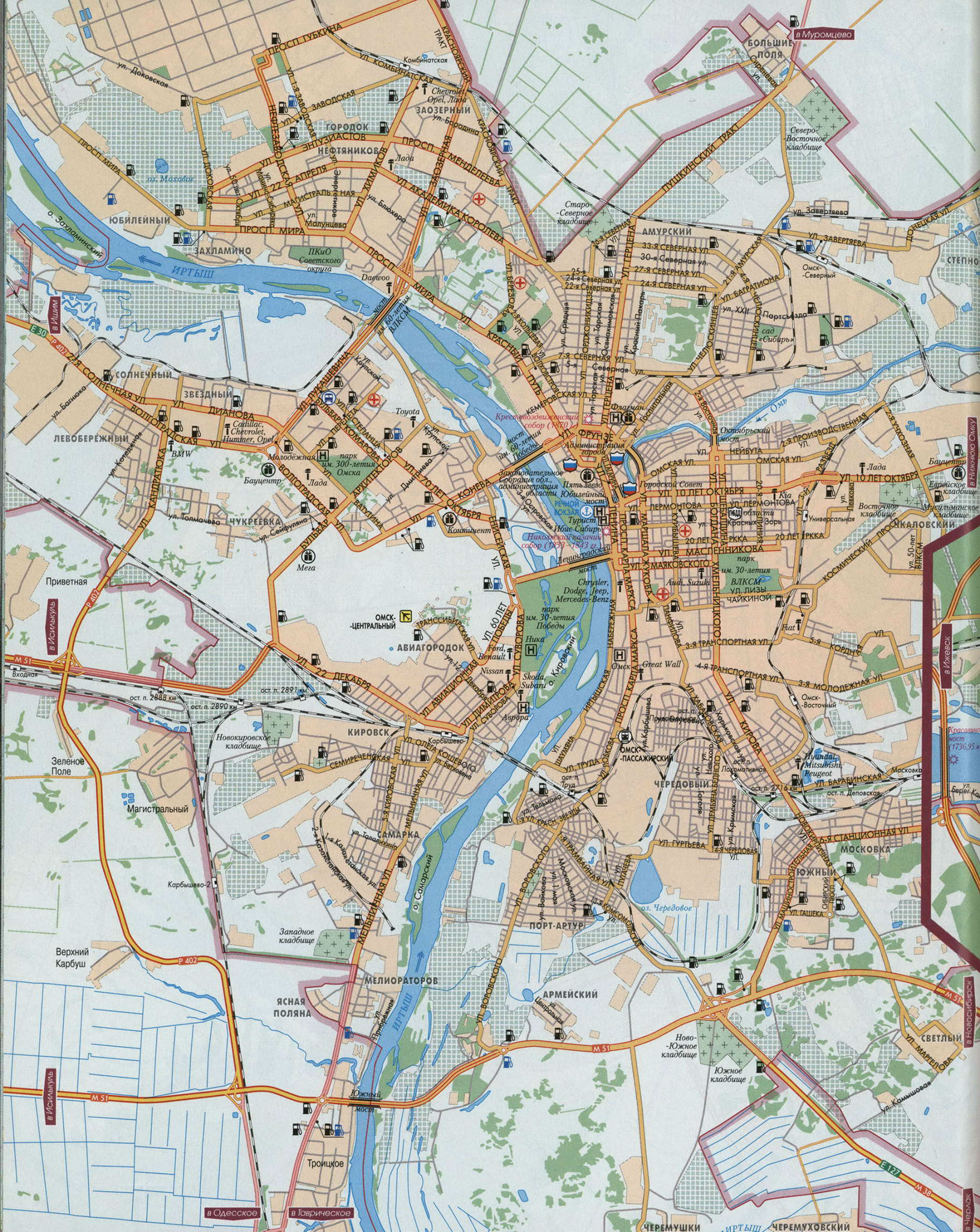 Карта города Омск