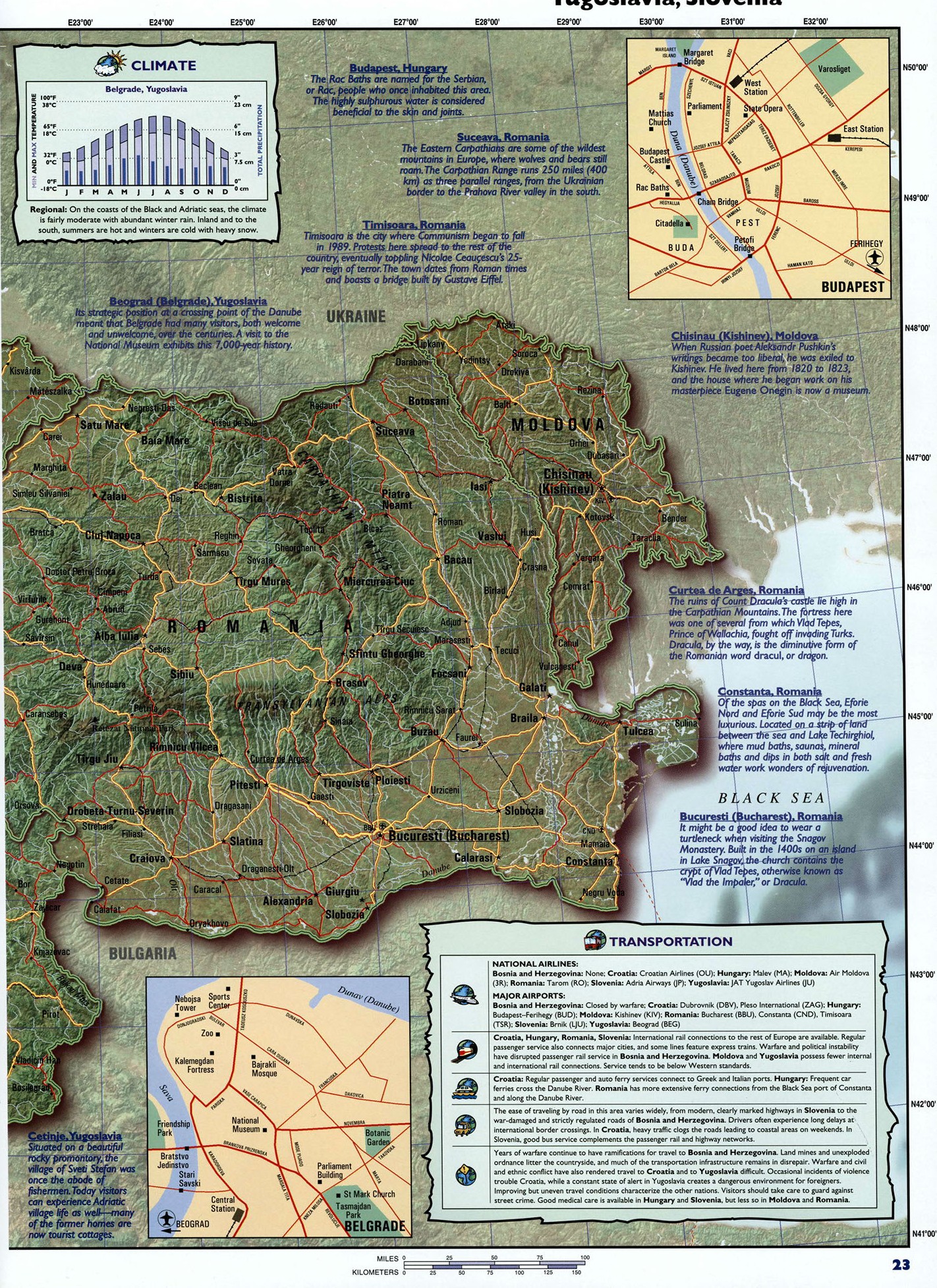 Большая карта Югославии
