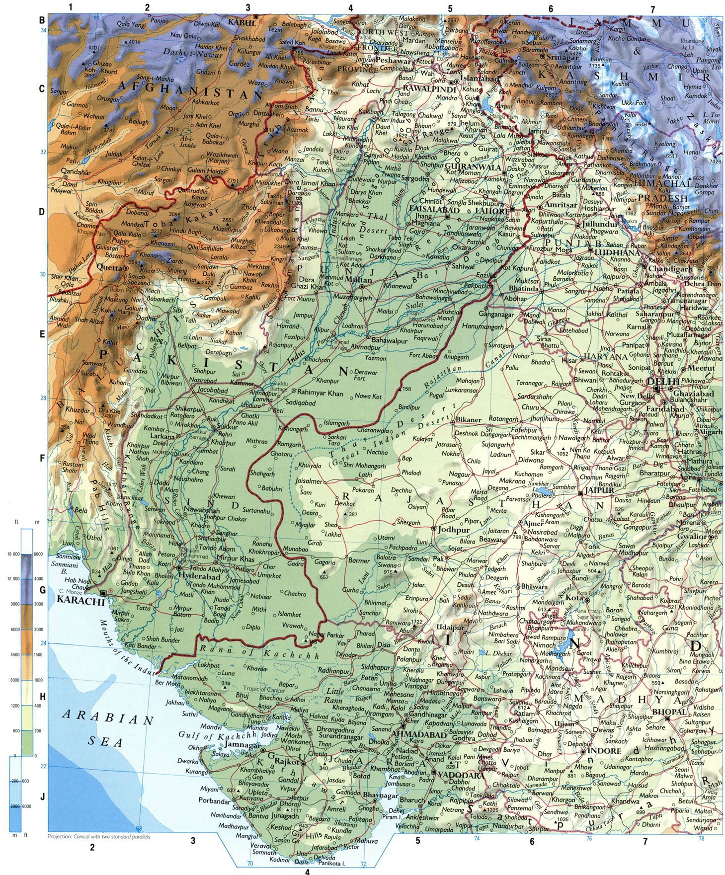 Индо-гангская равнина карта физическая