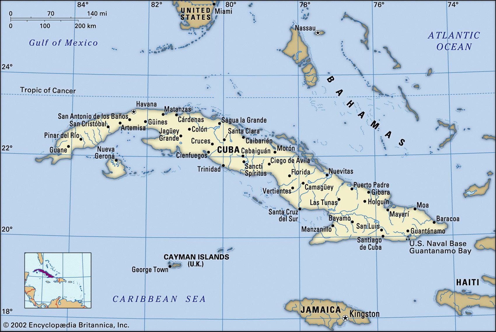 Куба карта с городами