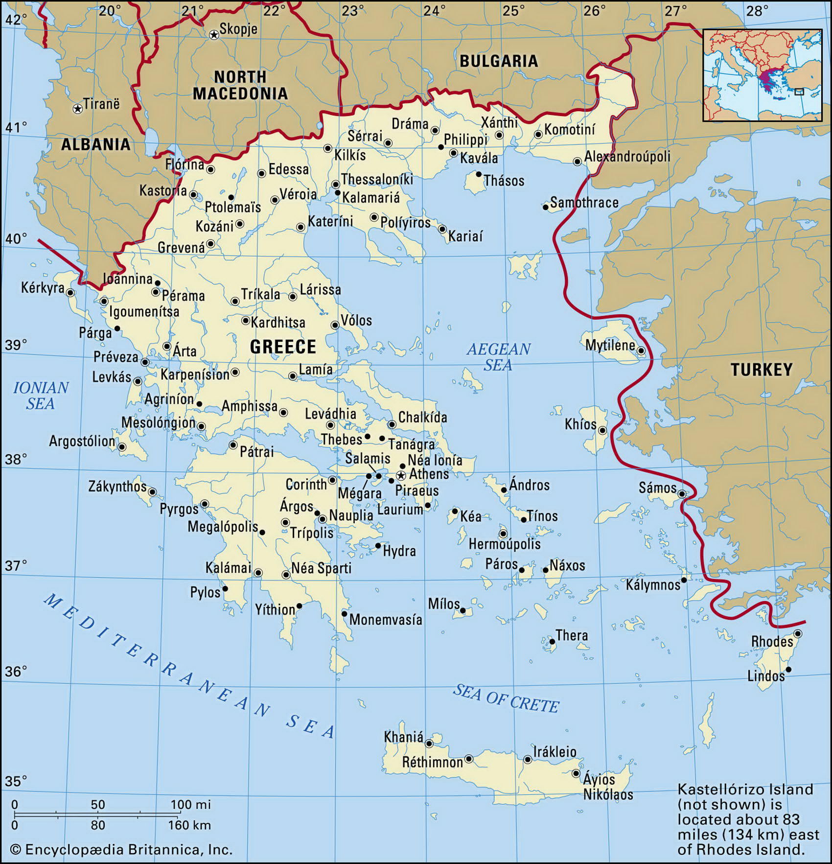 Греция карта