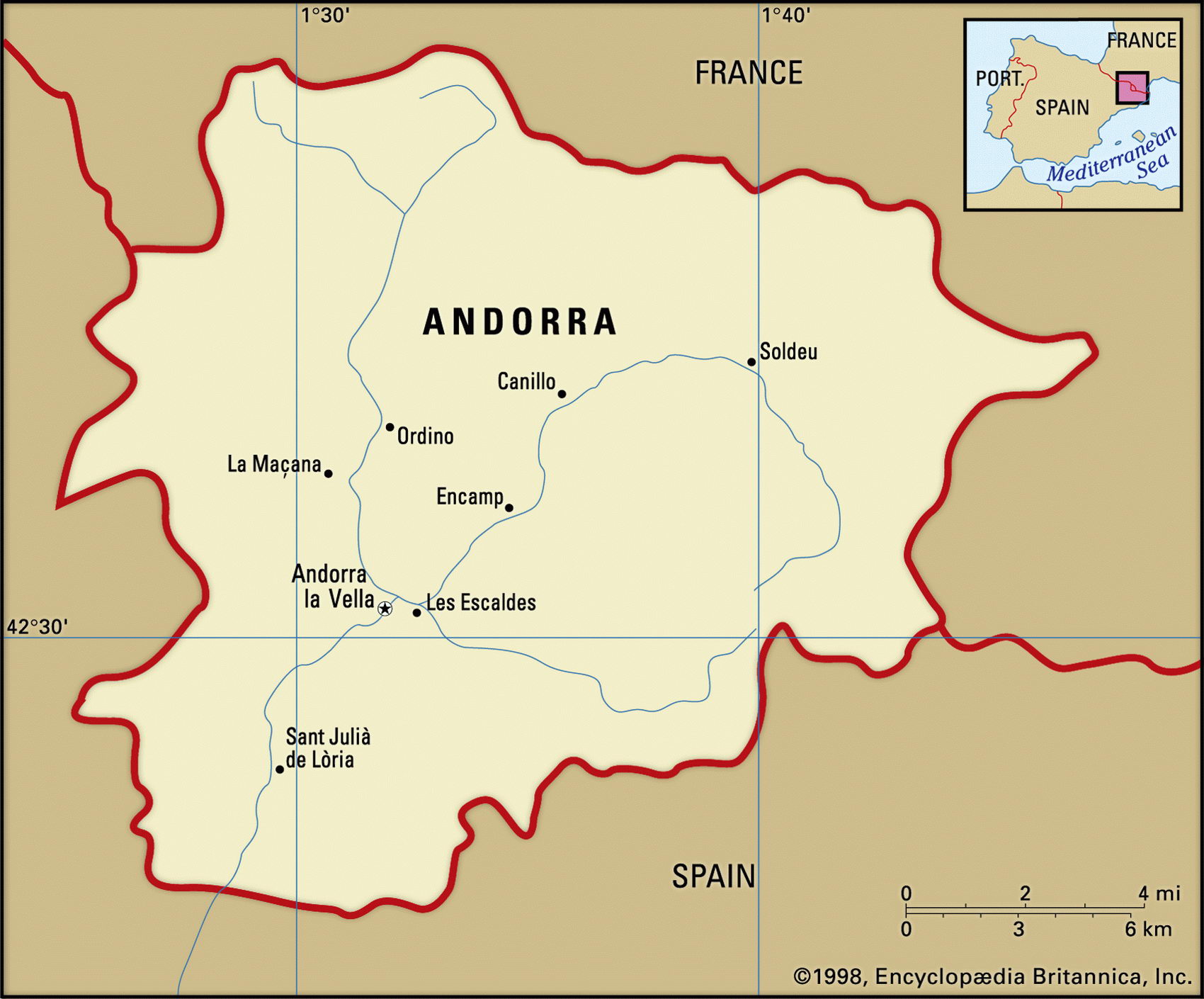 Андорра карта