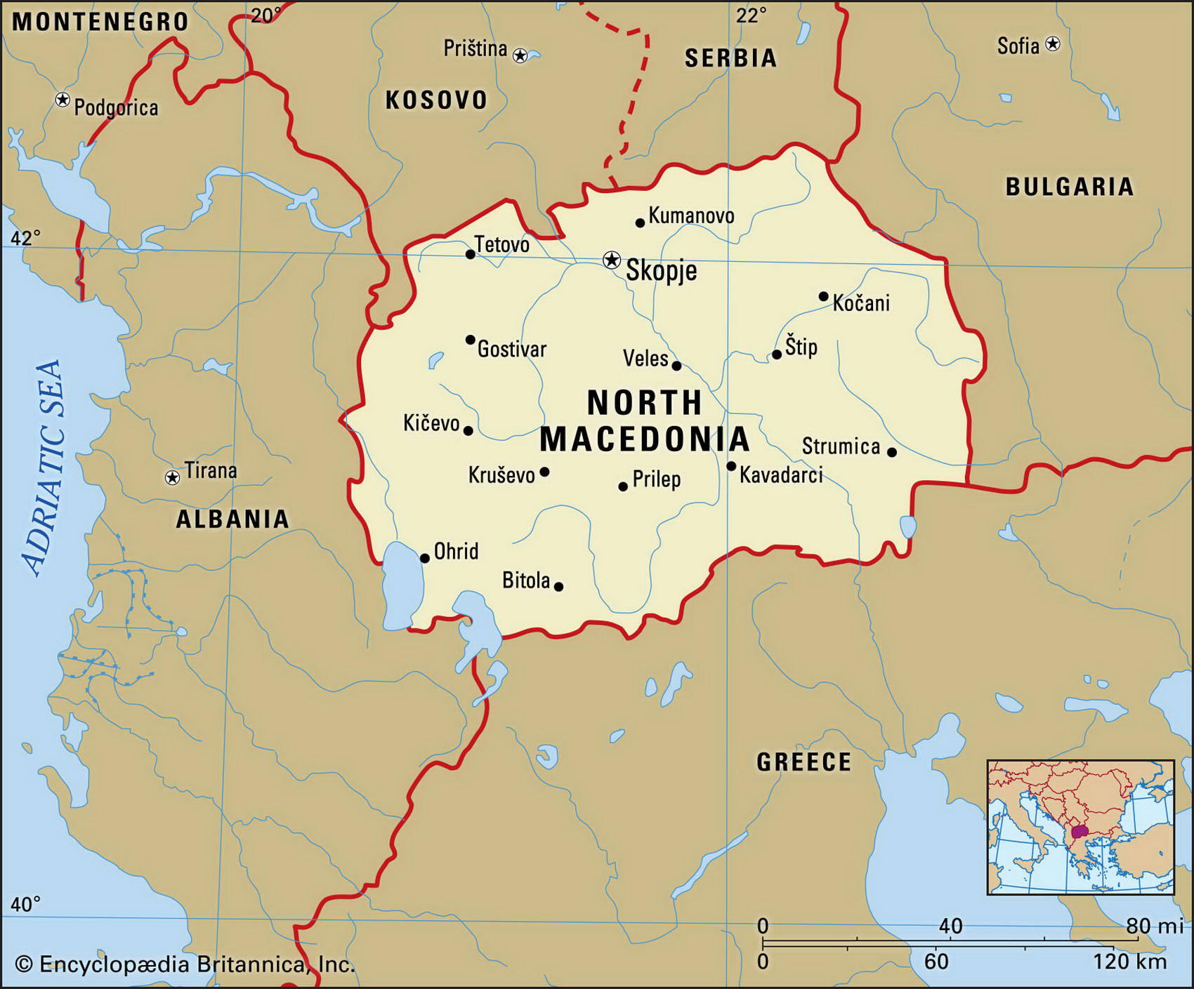 Македония карта