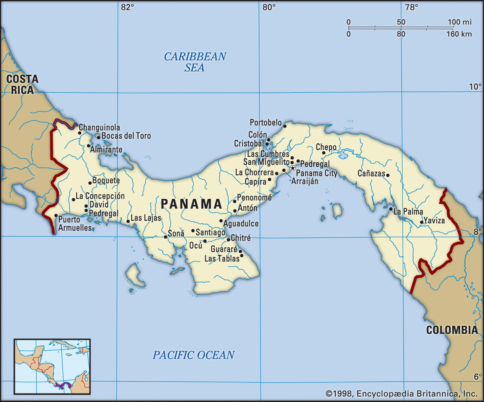 Панама на карте - 95 фото
