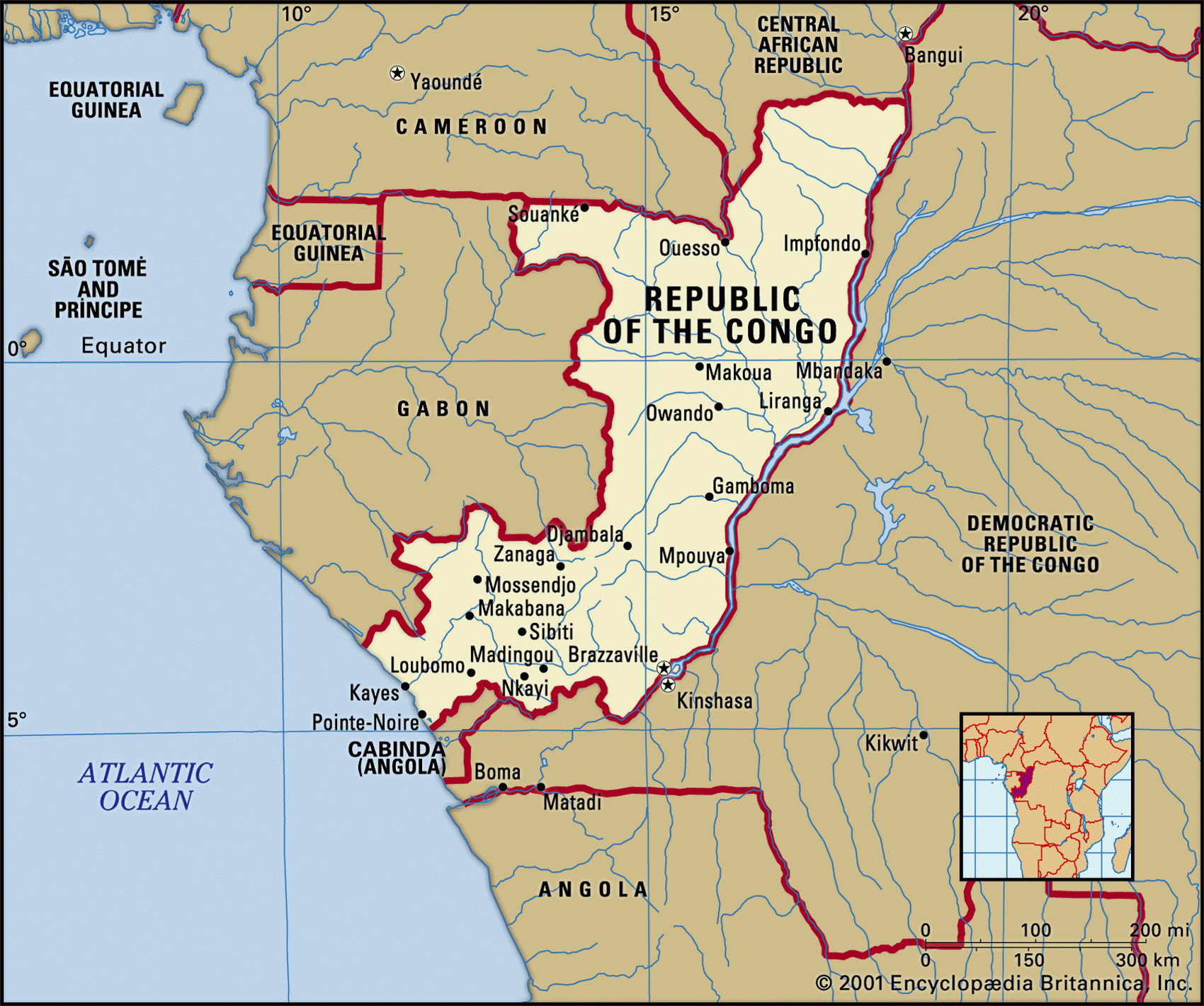Конго на карте мира