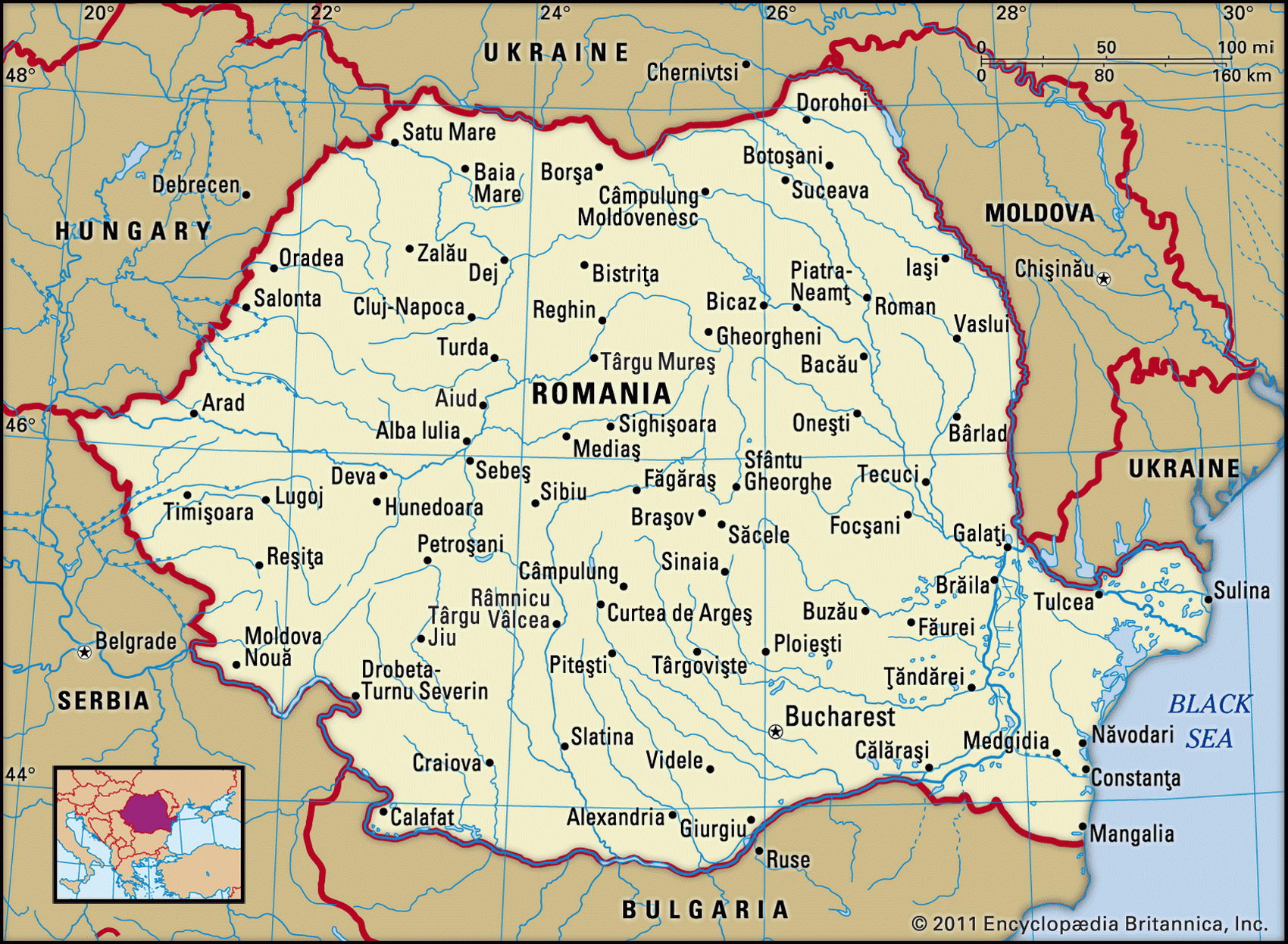Румыния карта