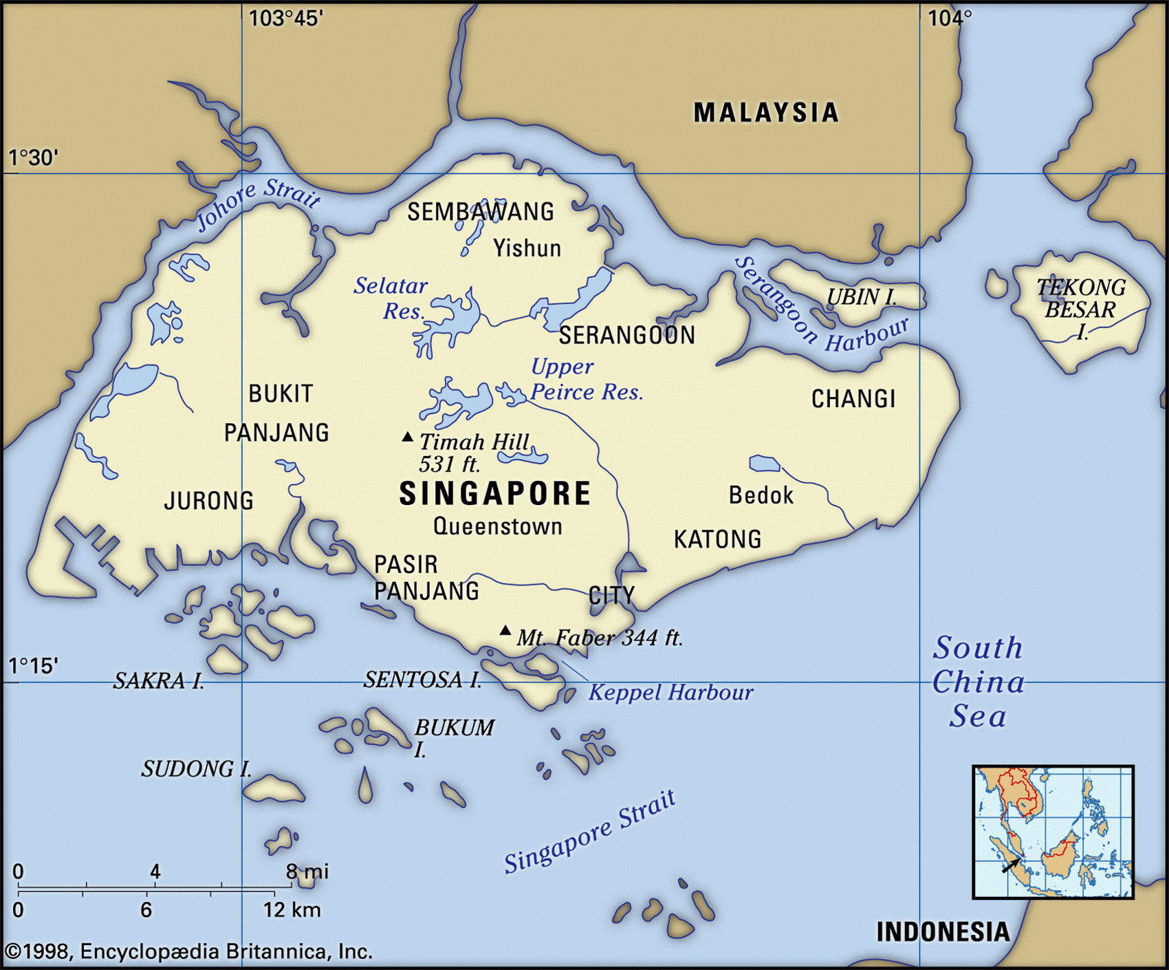 Сингапур на карте мира: столица, соседи, карта на русском