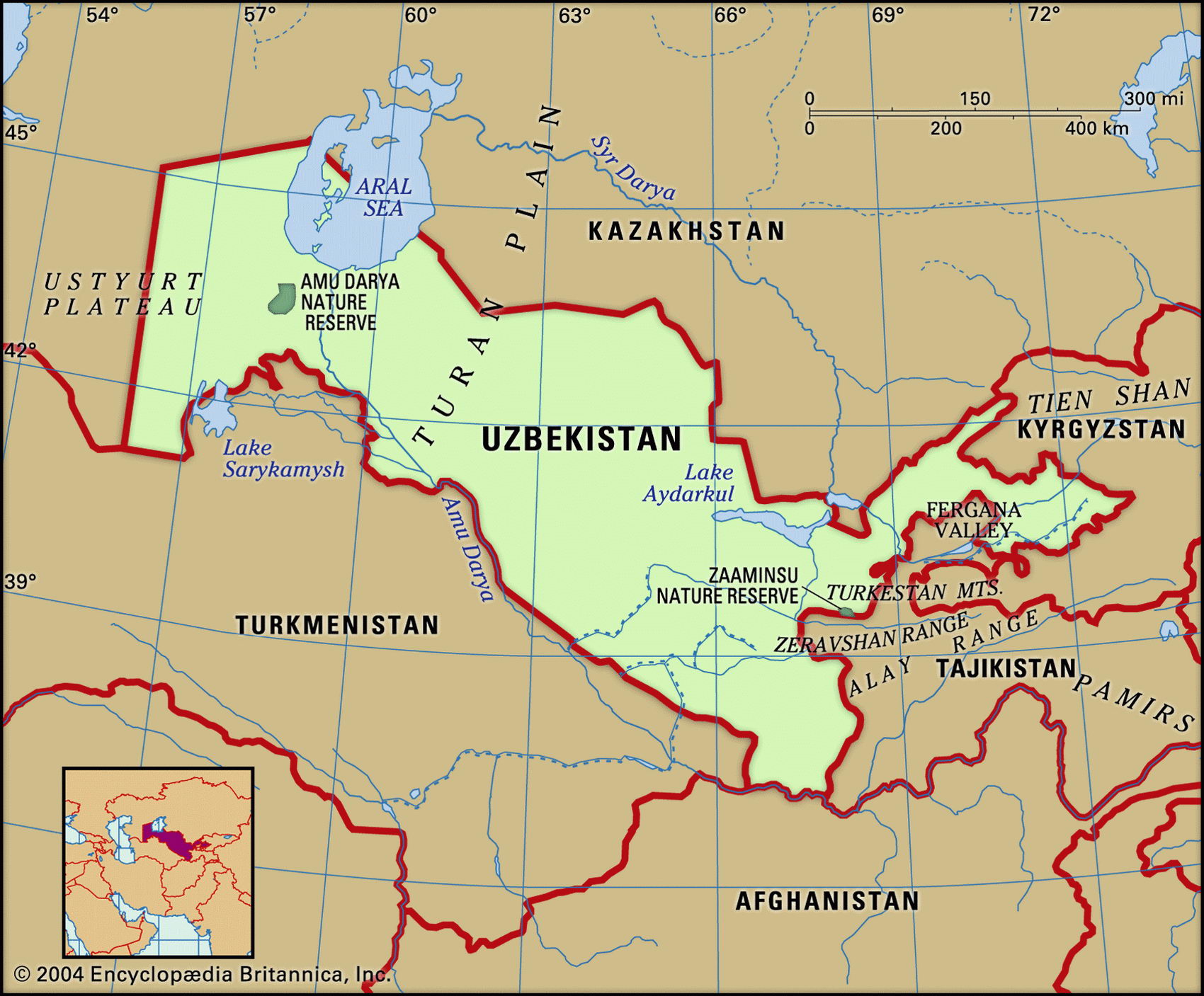 Карта и узбекистана - 95 фото
