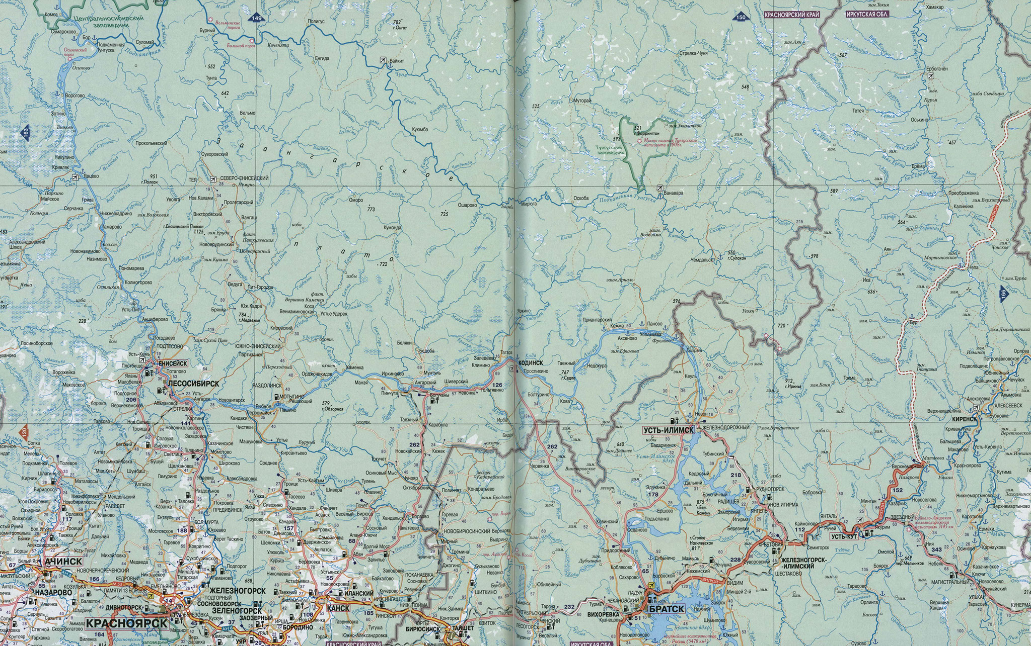 Север Красноярского края карта