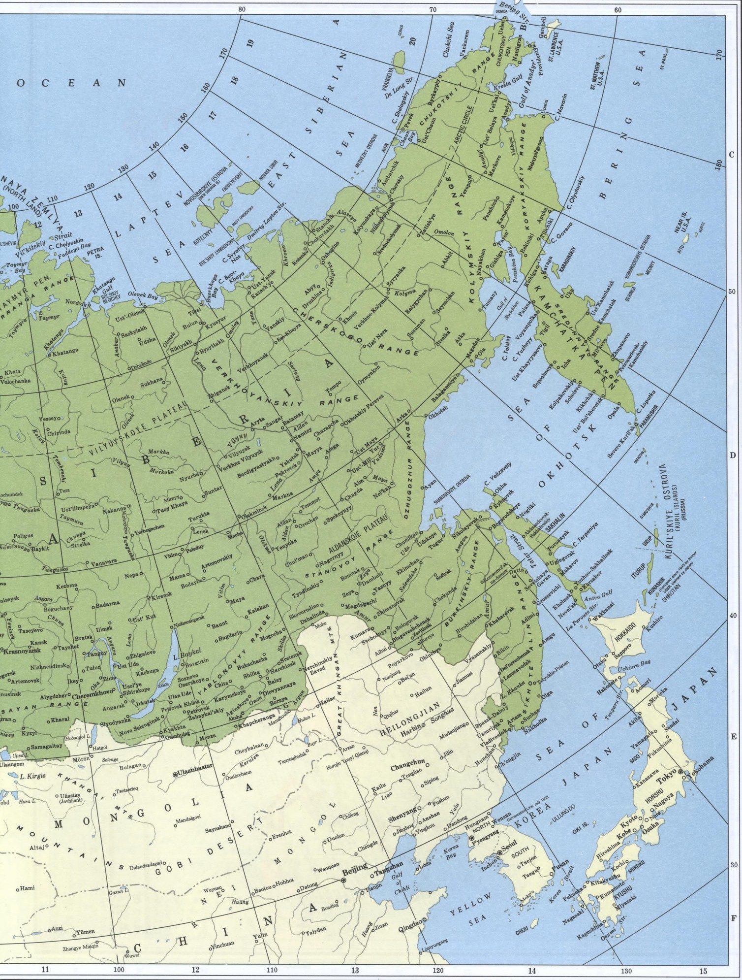 СССР карта восточной части страны