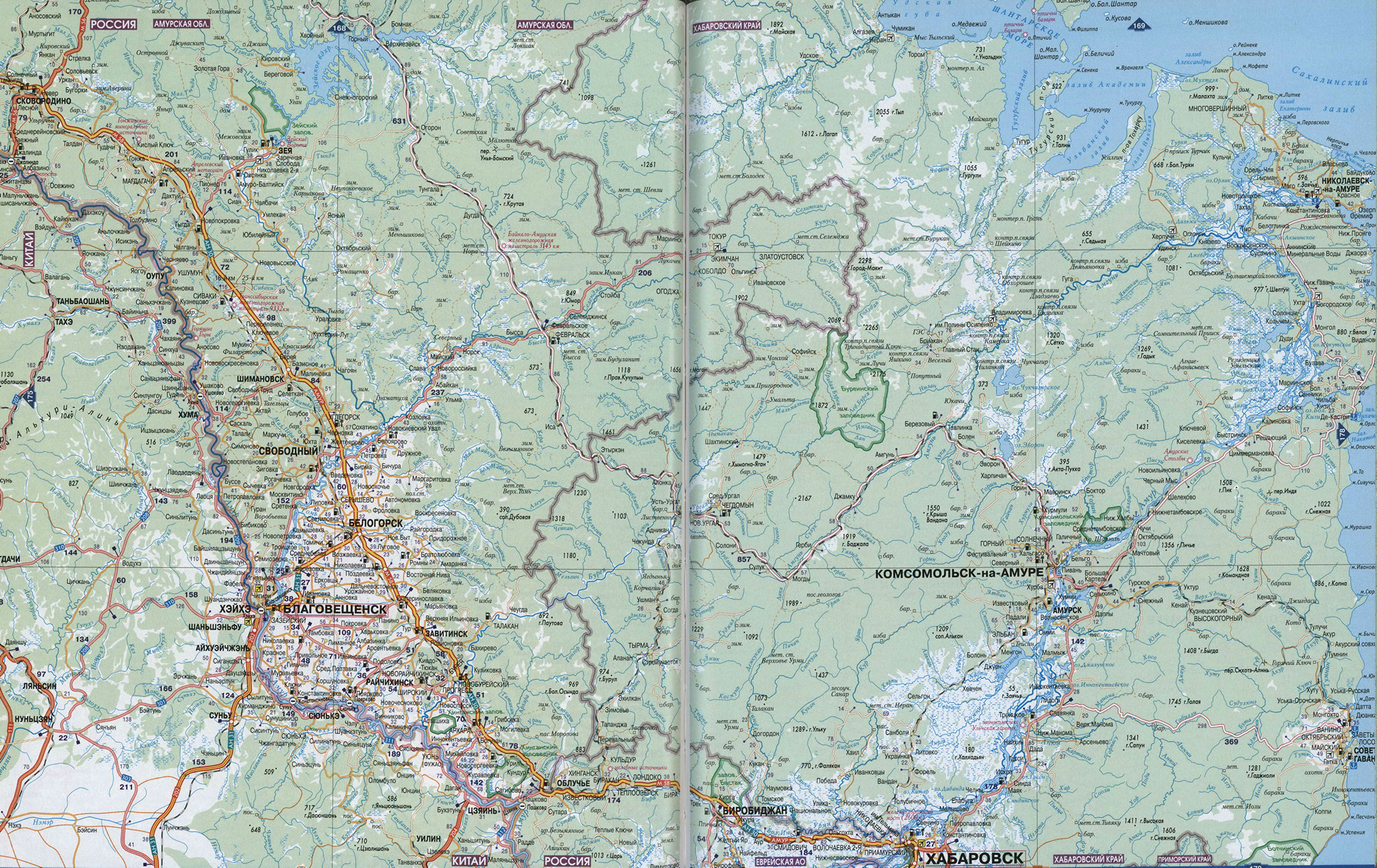 Юг Хабаровского края карта