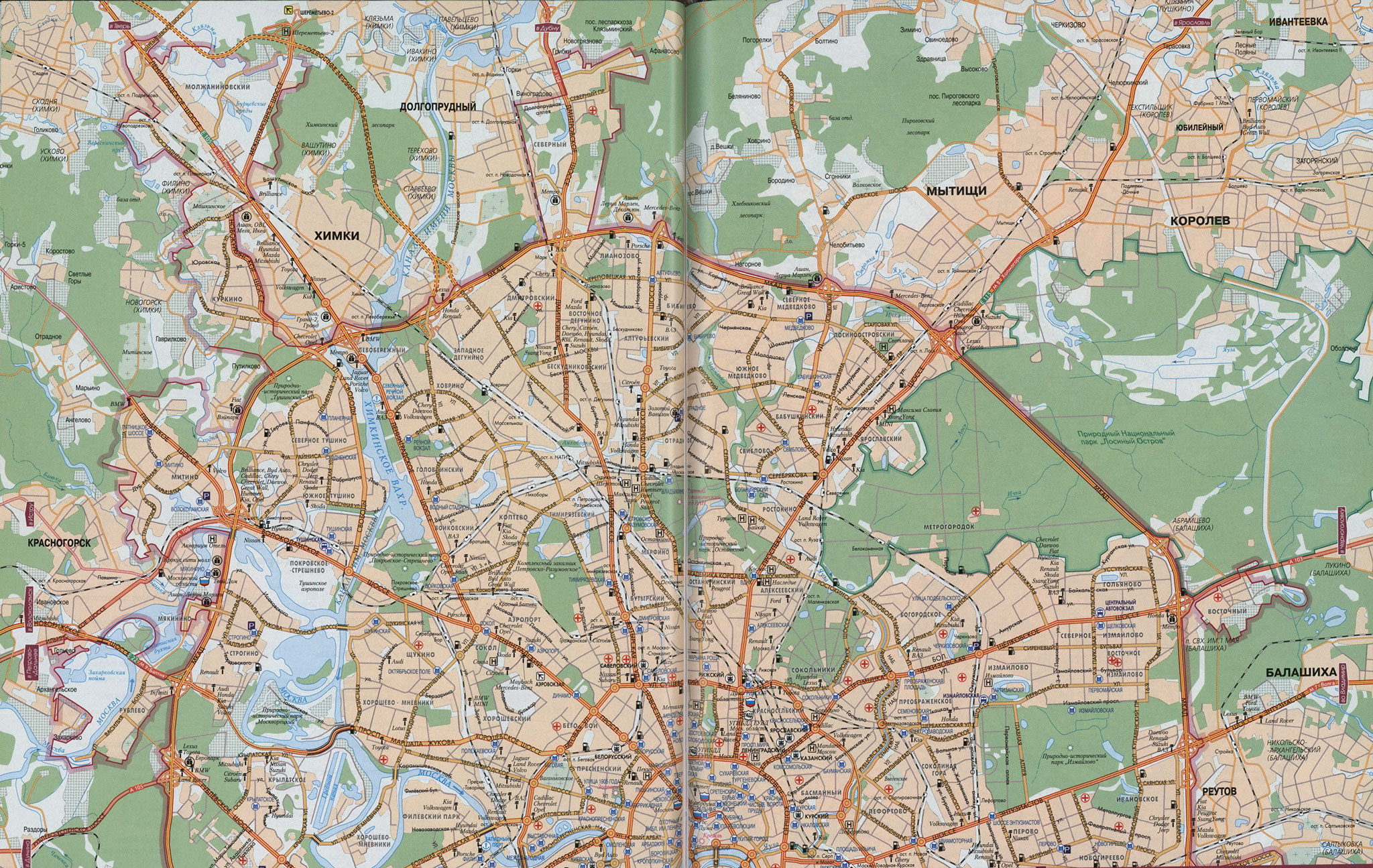 Карта города Москва
