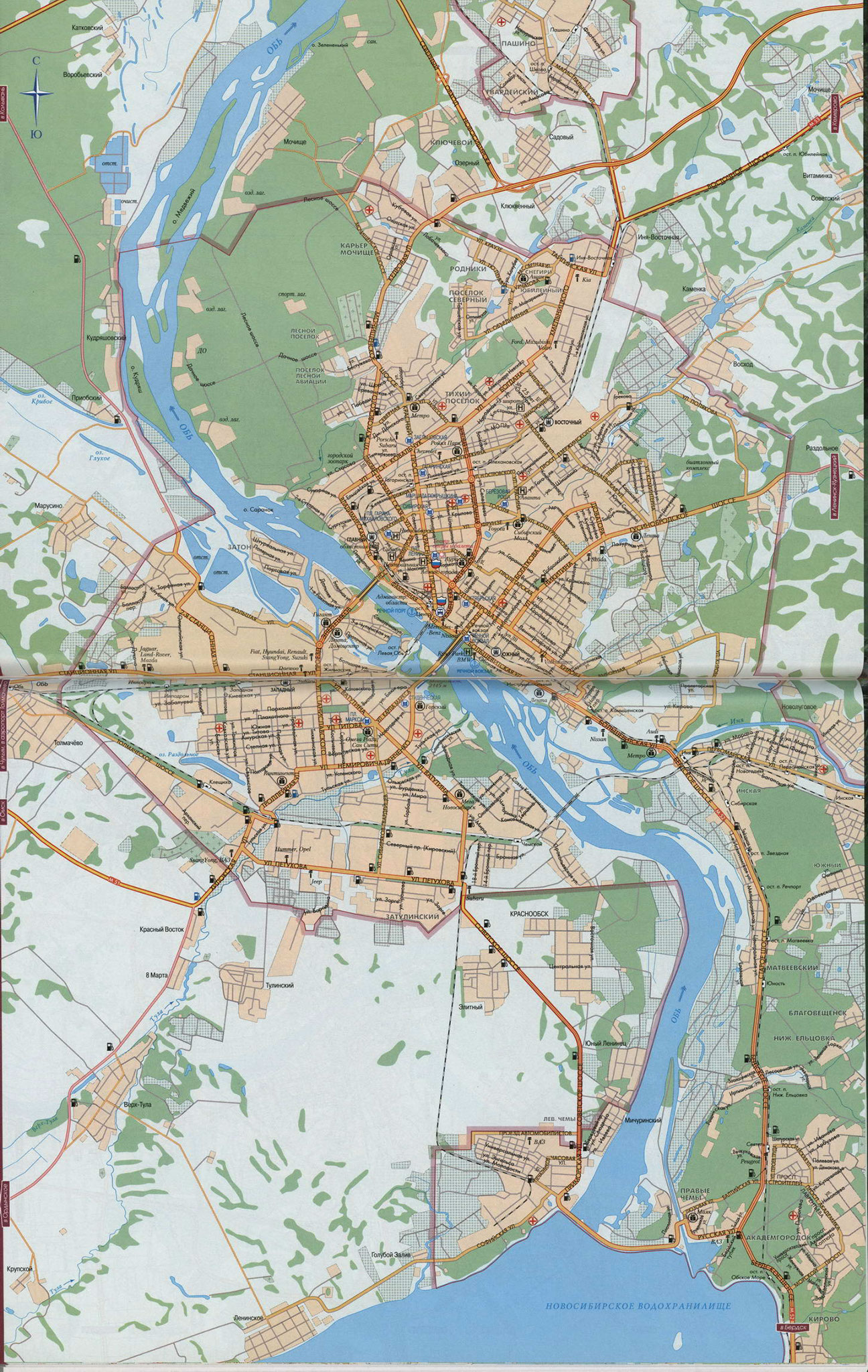 Карта города Новосибирск