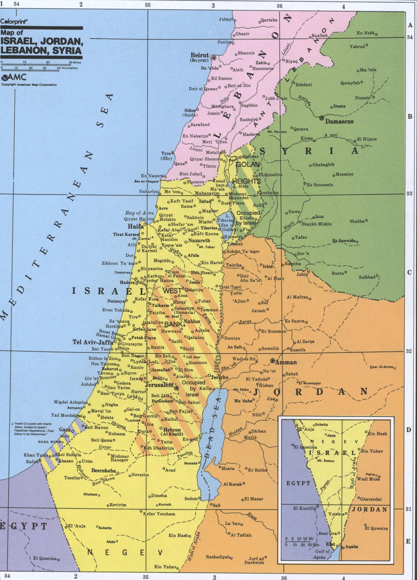 Подробная политическая карта Израиль большая бесплатно скачать - 2023