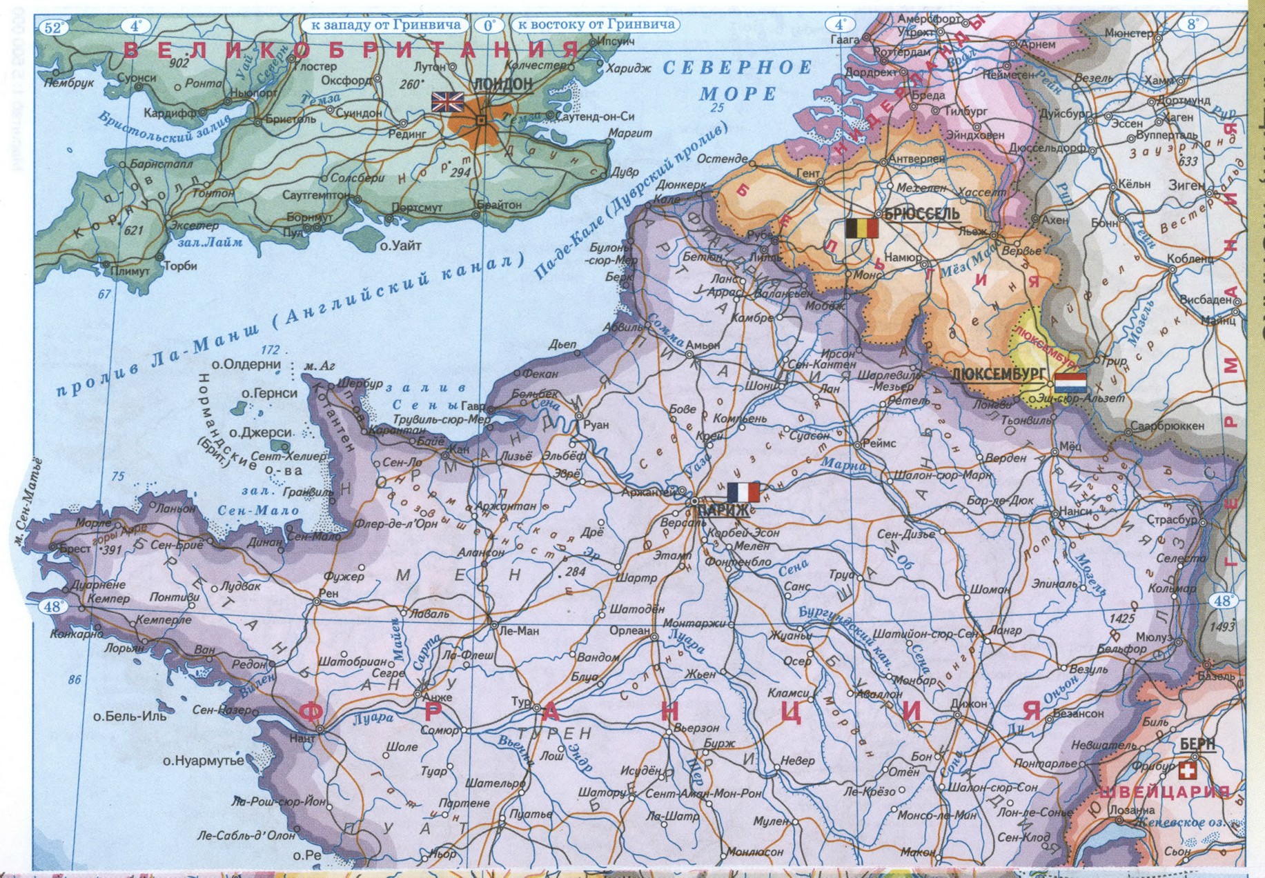 Франция большая карта