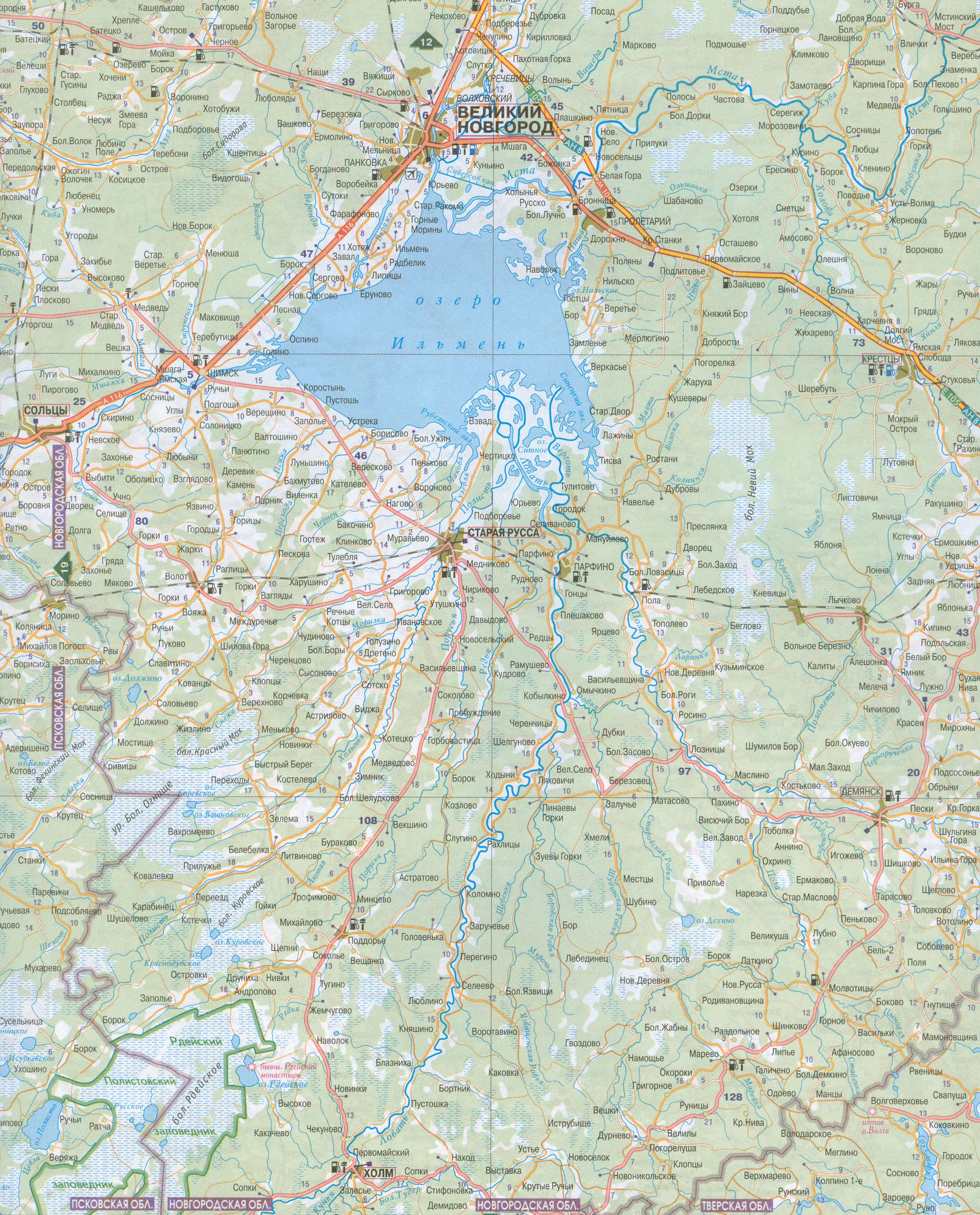 Новгородская область карта