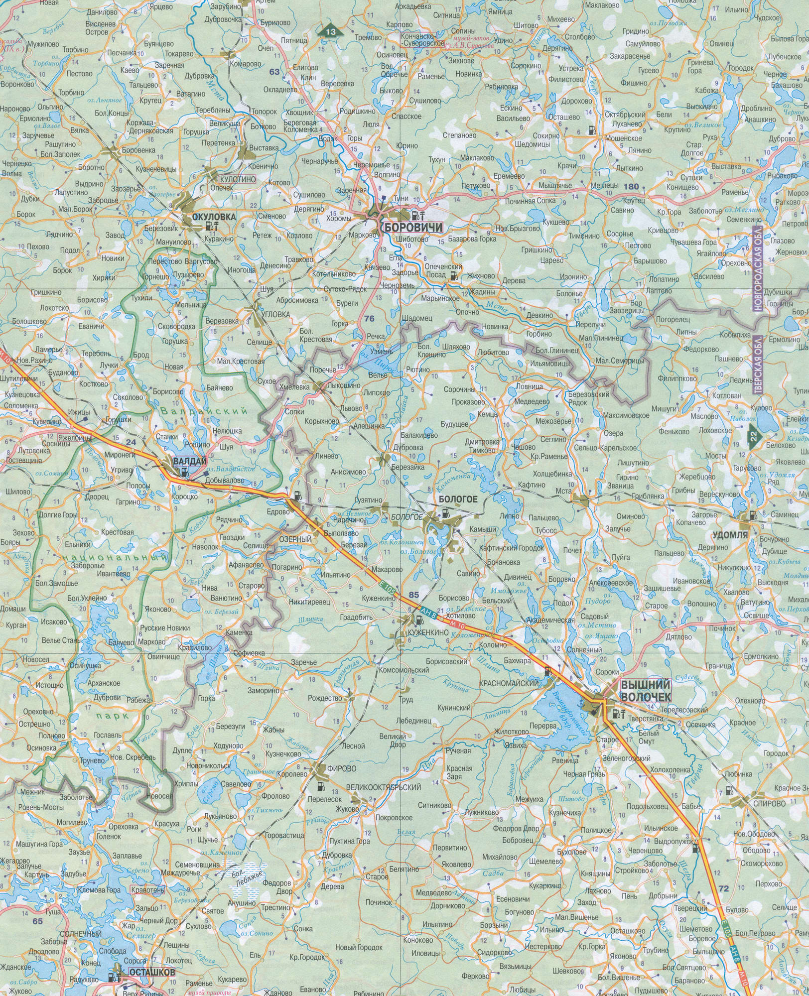 карта дорог Новгородская область
