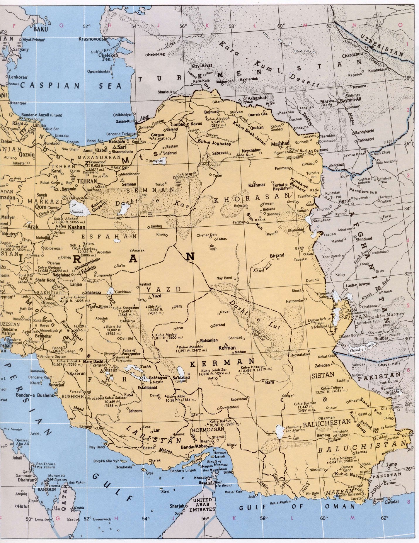 Иран политическая карта 