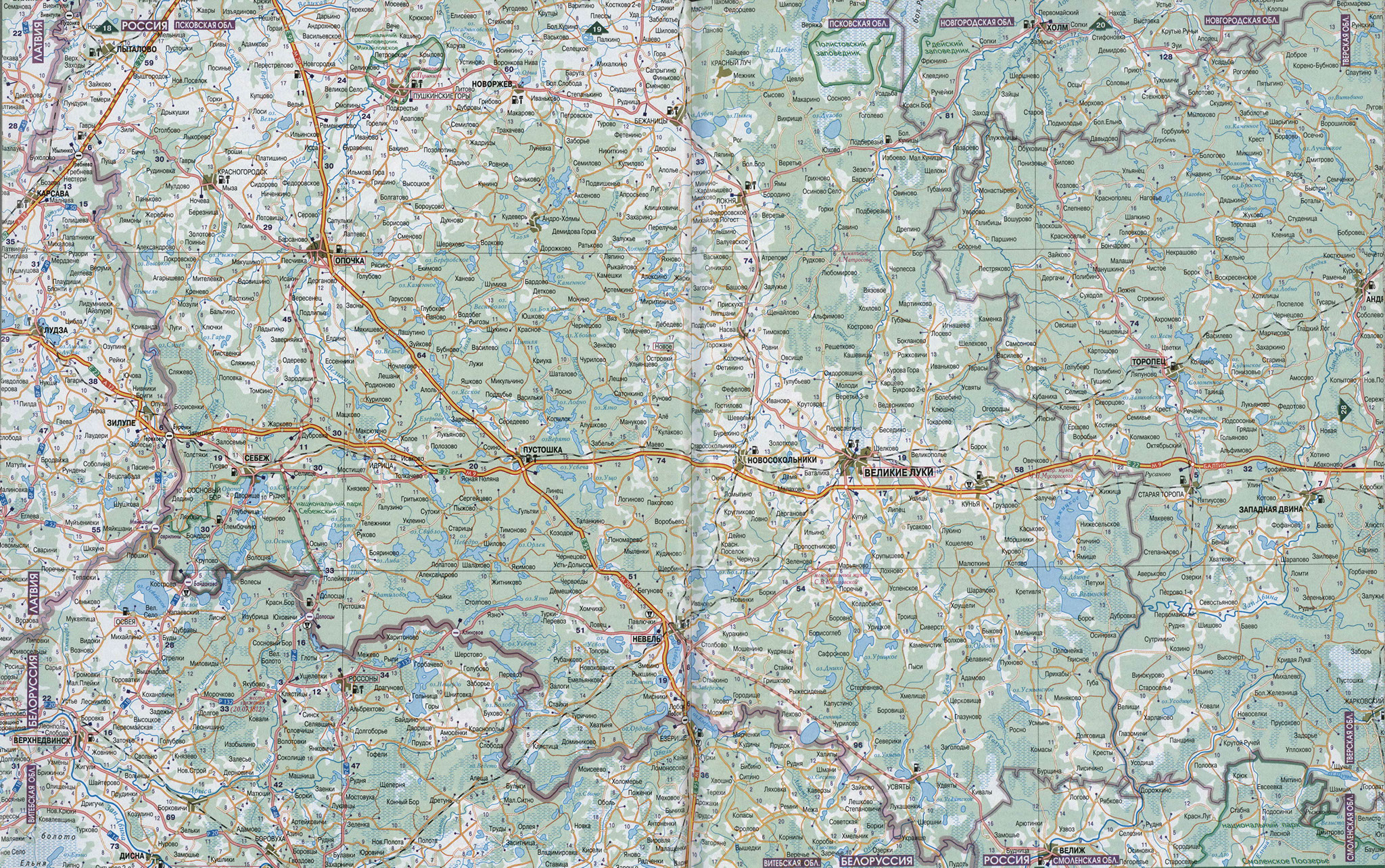 Подробная карта дорог чувашии подробная с дорогами и деревнями