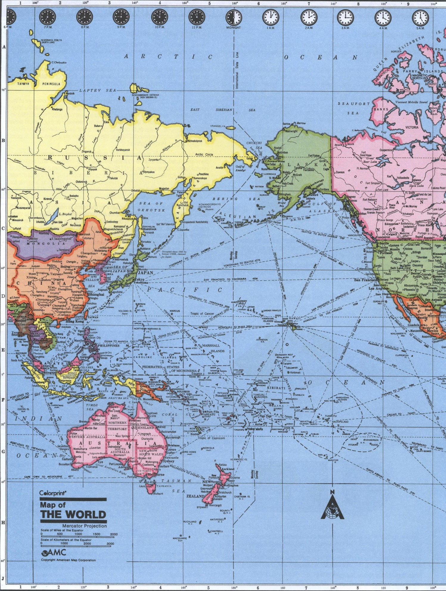 Политическая карта - страны Тихого океана