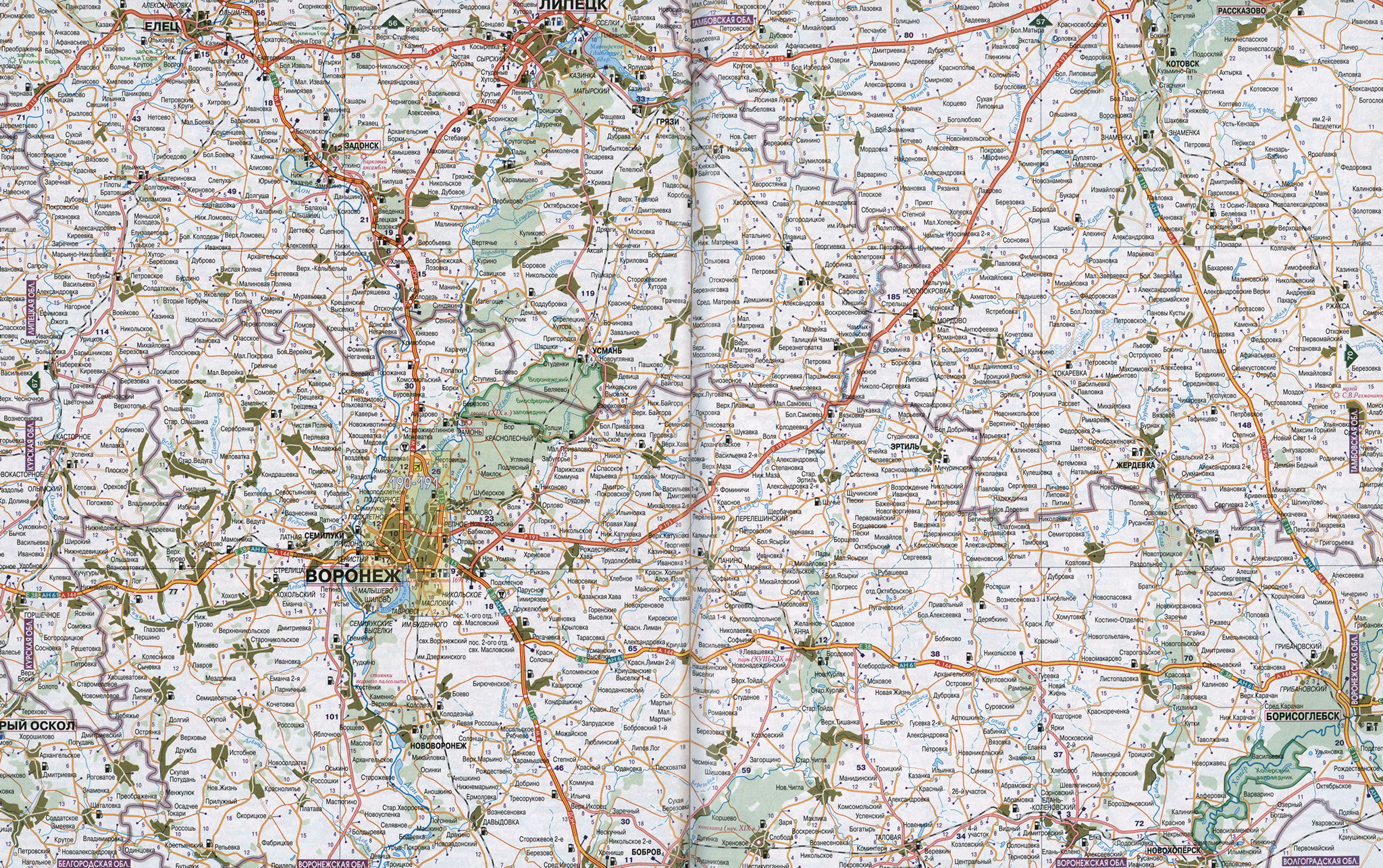 Карта осадков воронежской области бобров