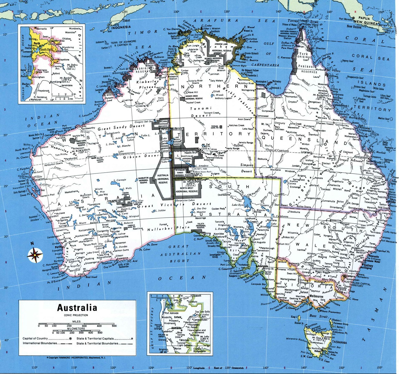 Австралия административное деление карта