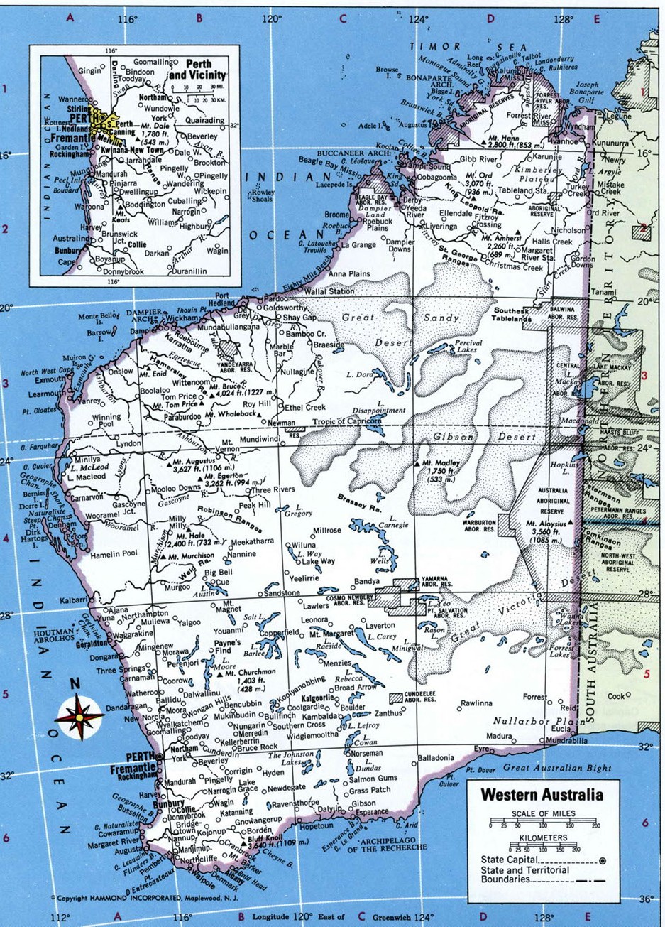 Западная австралия карта